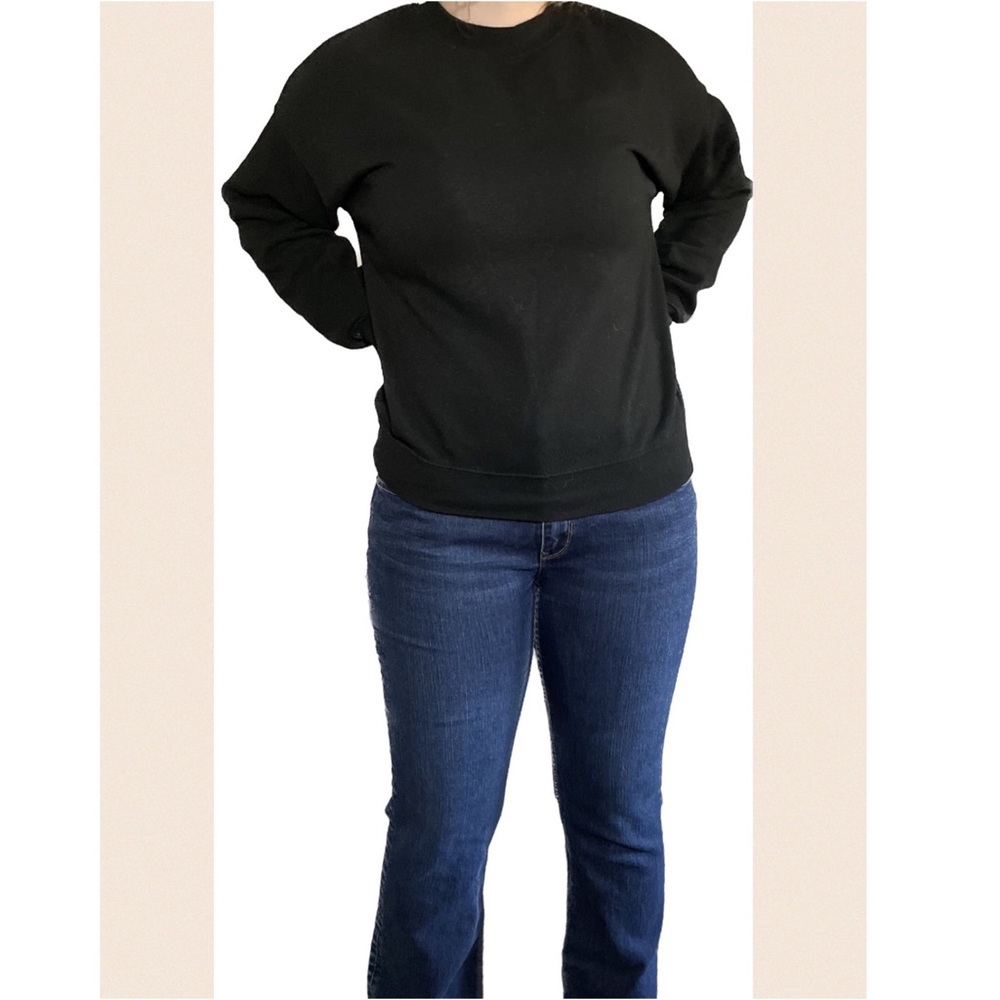 Basic Super Soft Black Sweatshirt, well worn